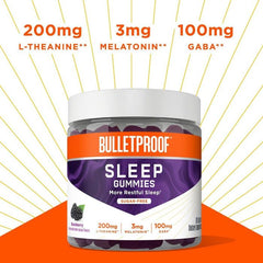 Bulletproof Sleep Gummies 60 Sugar Free Blackberry Flavor Supplement