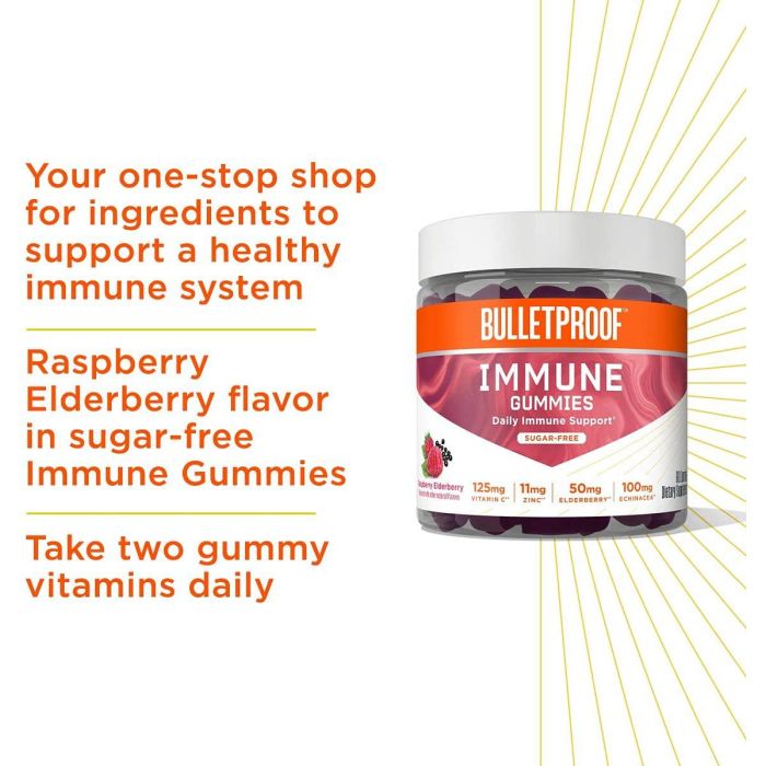 Jar of Bulletproof vegan immune support gummies