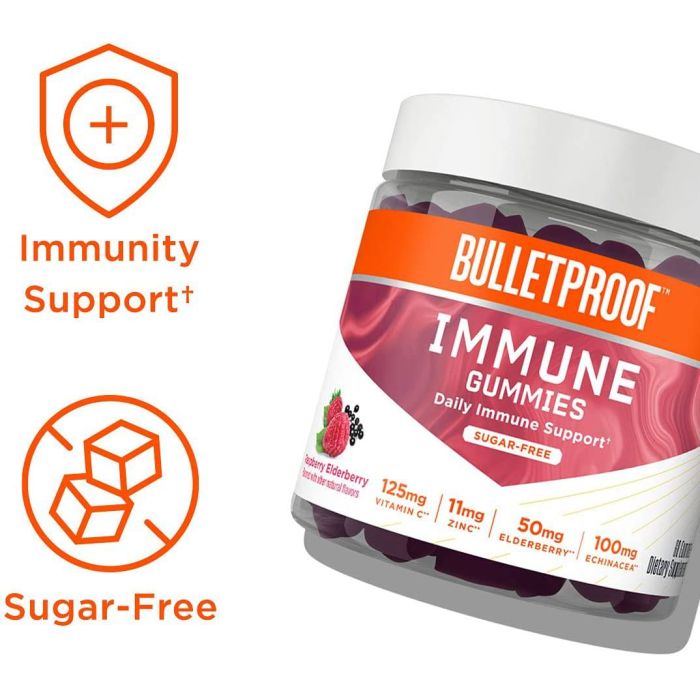 Bulletproof immune gummies with elderberry and echinacea blend
