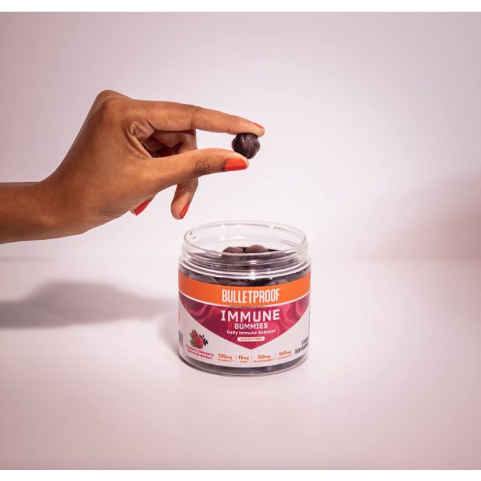 Bulletproof Raspberry Elderberry immune gummies – 60 sugar-free count