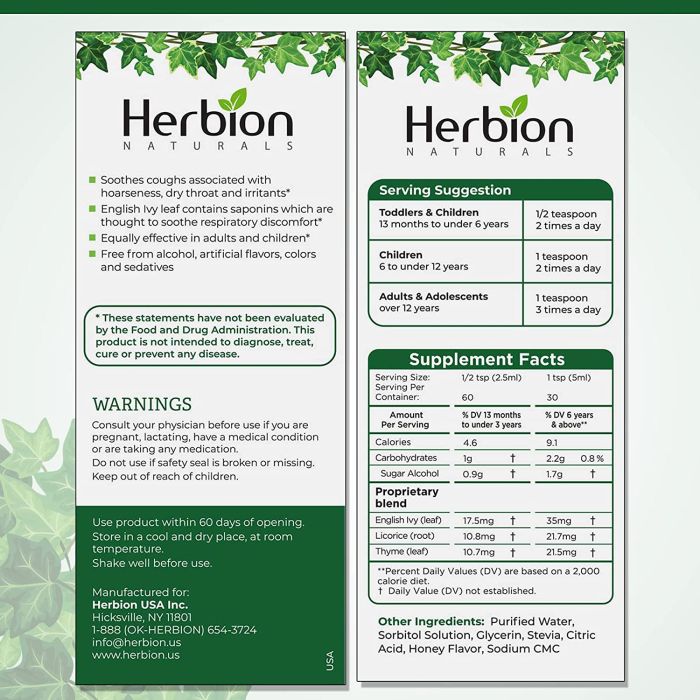 Herbion Naturals sugar-free orange cough drops, Non-GMO and gluten-free

