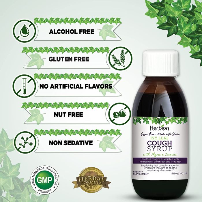 Supplement facts label of Herbion Naturals orange cough drops

