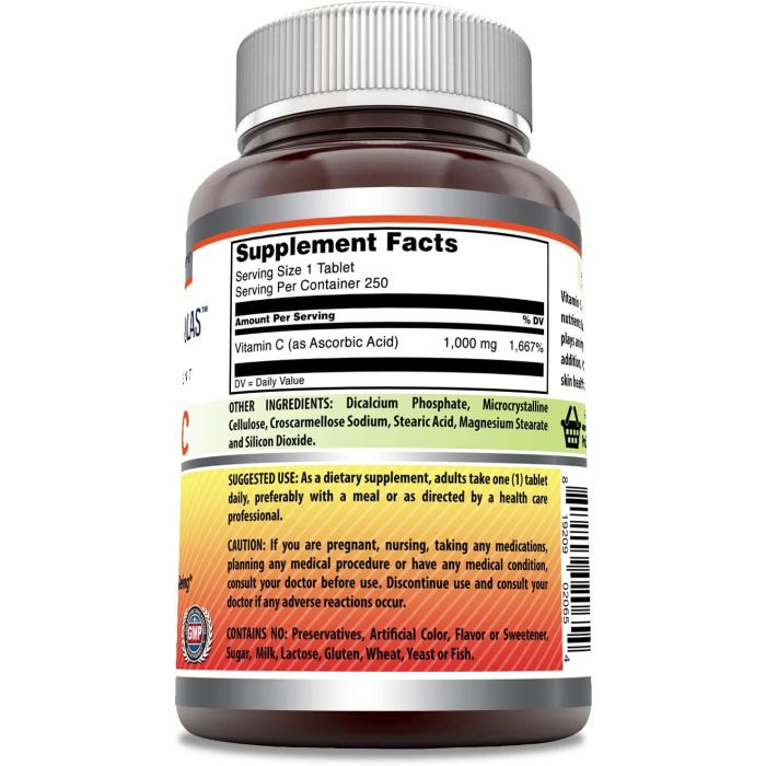 Amazing Formulas Vitamin C 1000 Mg 250 Tablets Healthy Aging
