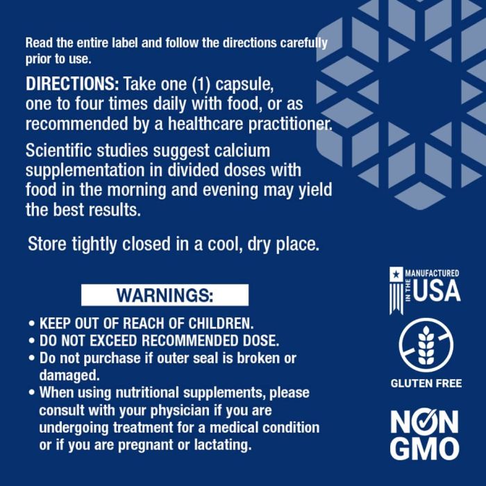 Life Extension Calcium Citrate with Vitamin D 200 Caps Bone Health