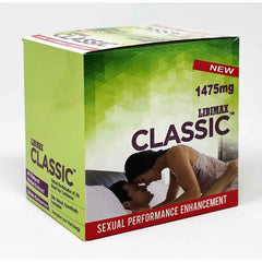 Back label of Classic 1475mg Male Enhancement Pill showing supplement facts.
