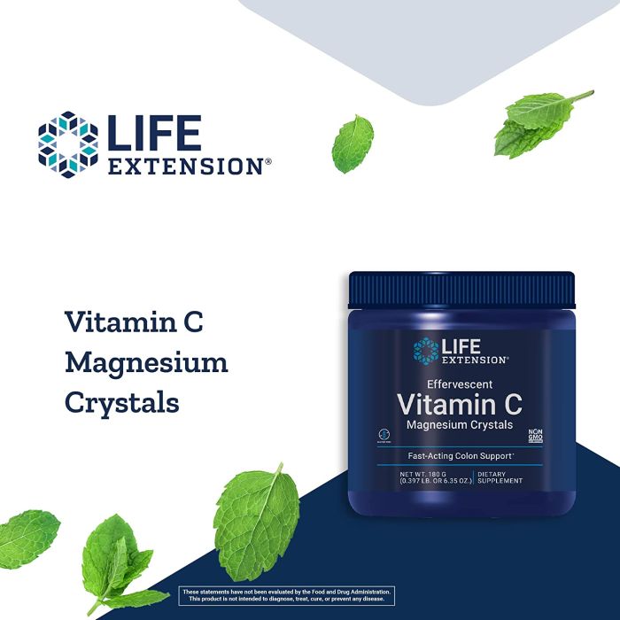 Life Extension Effervescent Vitamin C Magnesium Crystals 180gr