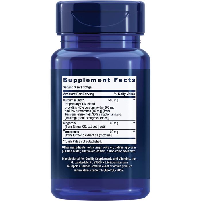 Life Extension Advanced Curcumin Elite Turmeric Ginger Turmerones 30SG