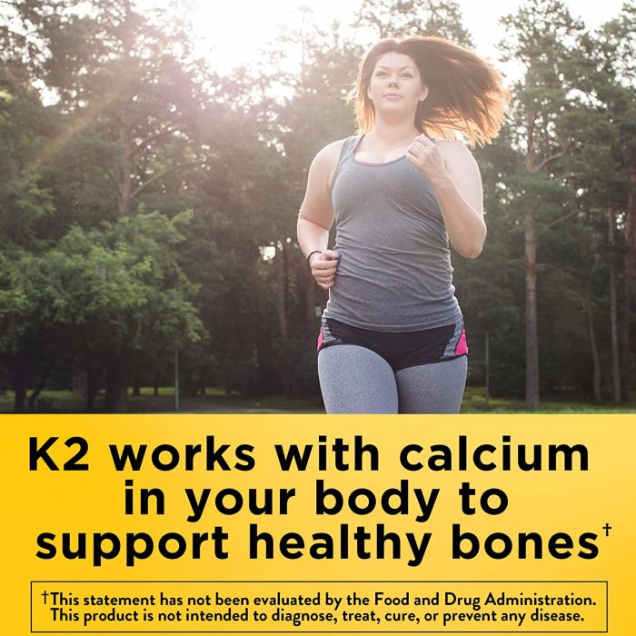 Nature Made Vitamin D3 Plus K2 30 Softgels Bone Health