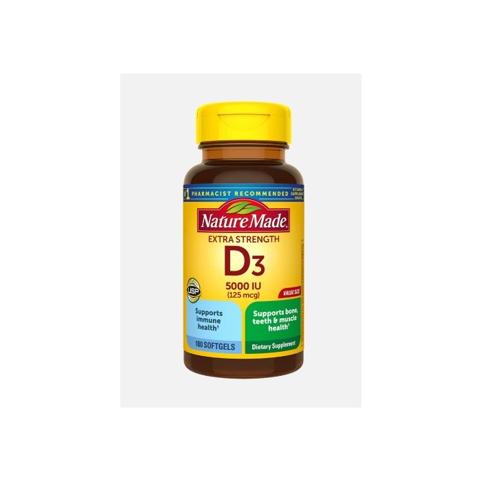 Nature Made Vitamin D3 Extra Strength 5000 IU 125mcg Softgels