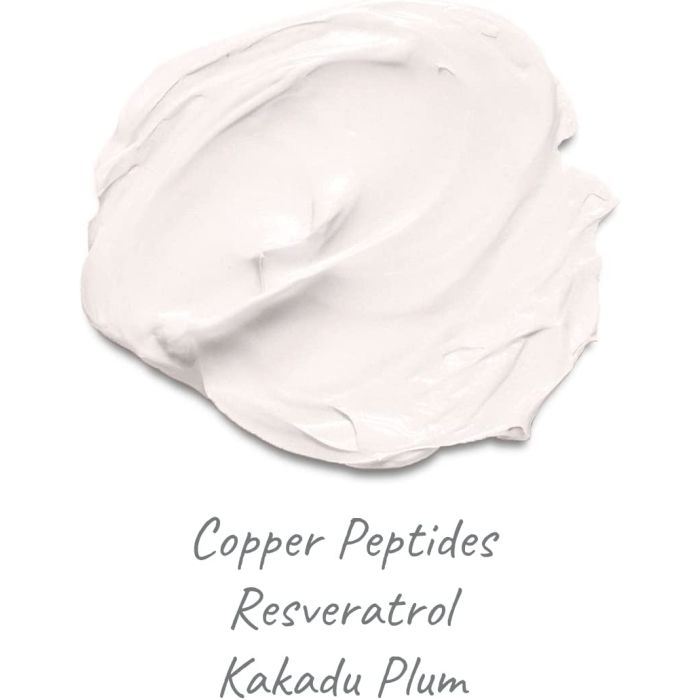 "Front label of Derma Ultra Lift DMAE Cream highlighting key benefits – vegan, cruelty-free, made in USA"