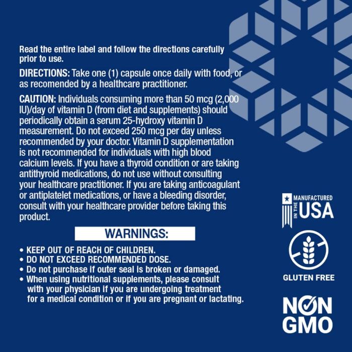 Life Extension Vitamins D and K Sea-Iodine 60 Caps Arterial Health