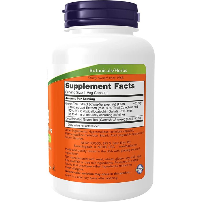 NOW EGCg Green Tea Extract 400mg Free Radical Scavenger 180 Veg Caps