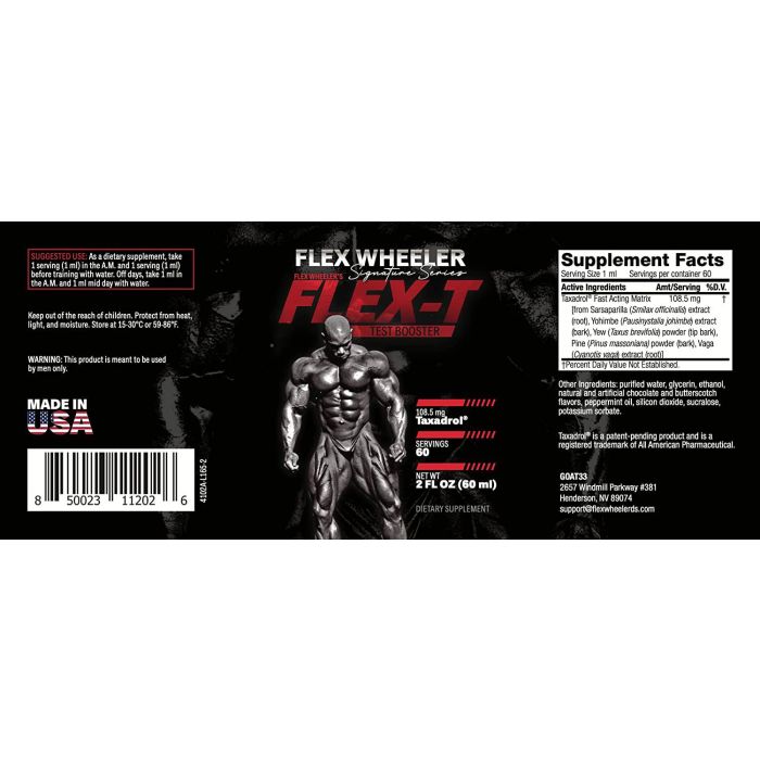 Flex T-Men Testosterone Booster – Tribulus Terrestris and Fenugreek Extract for increased vitality.