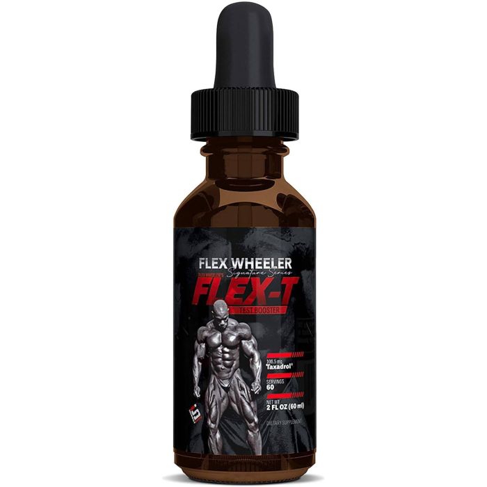 Flex Wheeler Liquid Testosterone Booster – Supports testosterone levels, muscle mass, and energy, 16 fl oz.