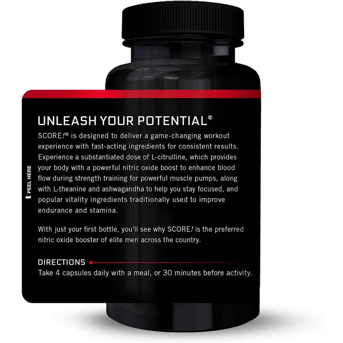 Ingredients of Force Factor 75 Capsules – L-Arginine, Citrulline, Vitamin B6, and more for improved circulation and exercise performance.