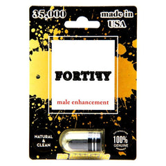 Supplement Facts panel of Fortify Black Pill 35000 showing active ingredients.