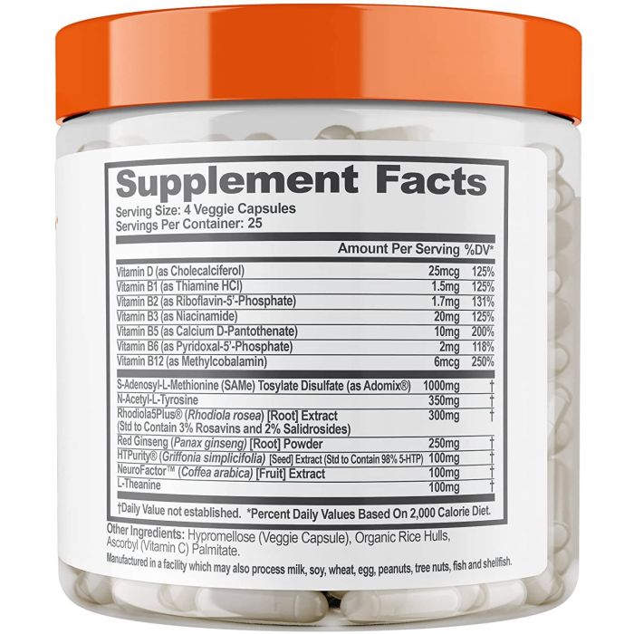 Genius Joy supplement facts panel – showing active nootropic ingredients