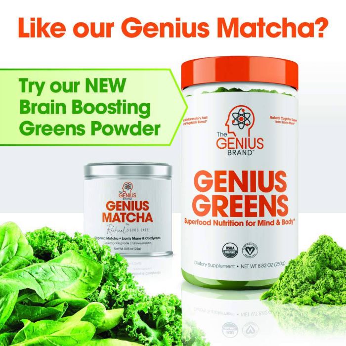 Matcha drink in a cup with vibrant green powder beside it