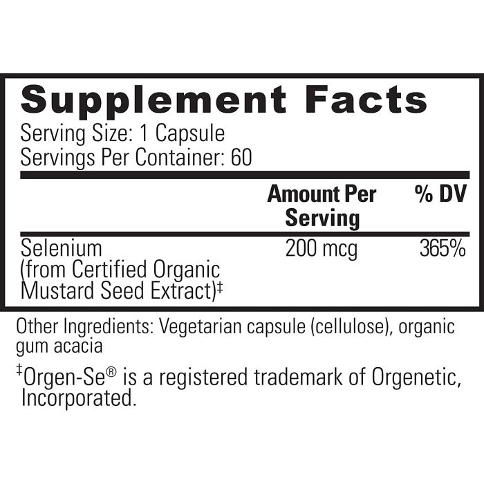 Open bottle of Global Healing Vegan Selenium – 60 vegan capsules for thyroid and antioxidant health