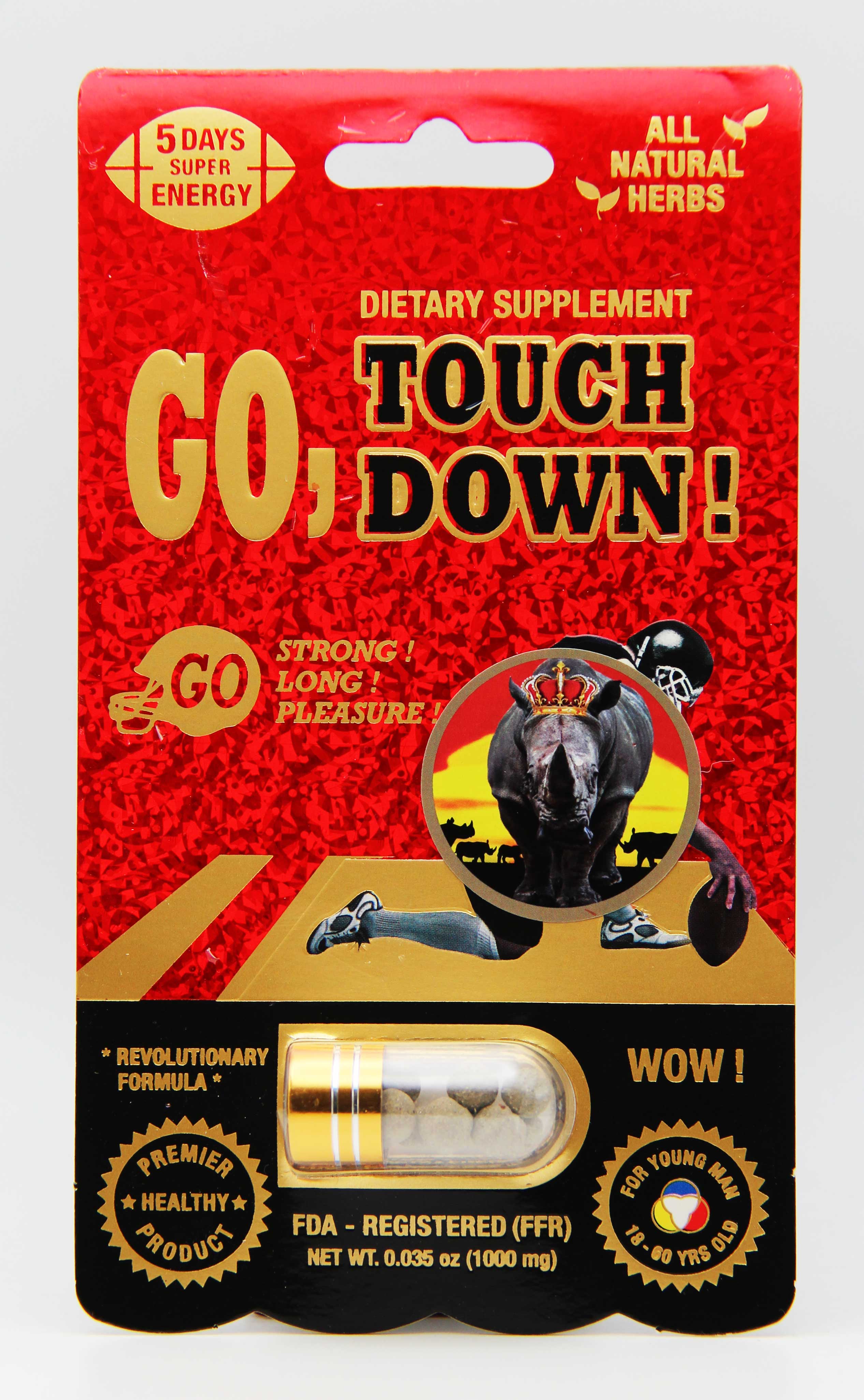 Go Touch Down Male Energy Super Boost Pill - supplementcorner