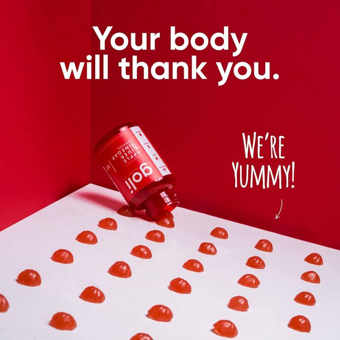 Goli Apple Cider Vinegar Gummies bottle with 60 vegan gummies