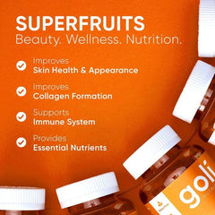 Hand holding Goli gummy – daily beauty supplement in chewable form
