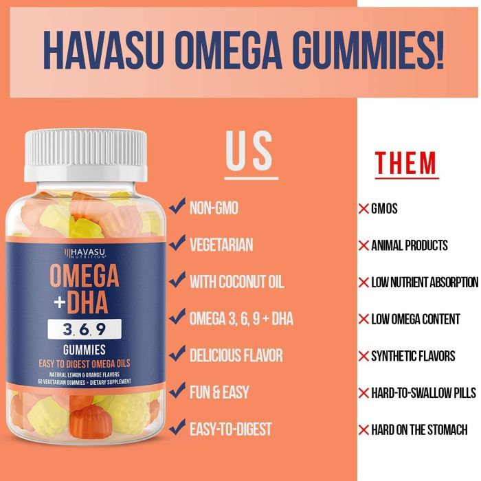 Vegetarian omega gummies made in USA with chia and algal oil