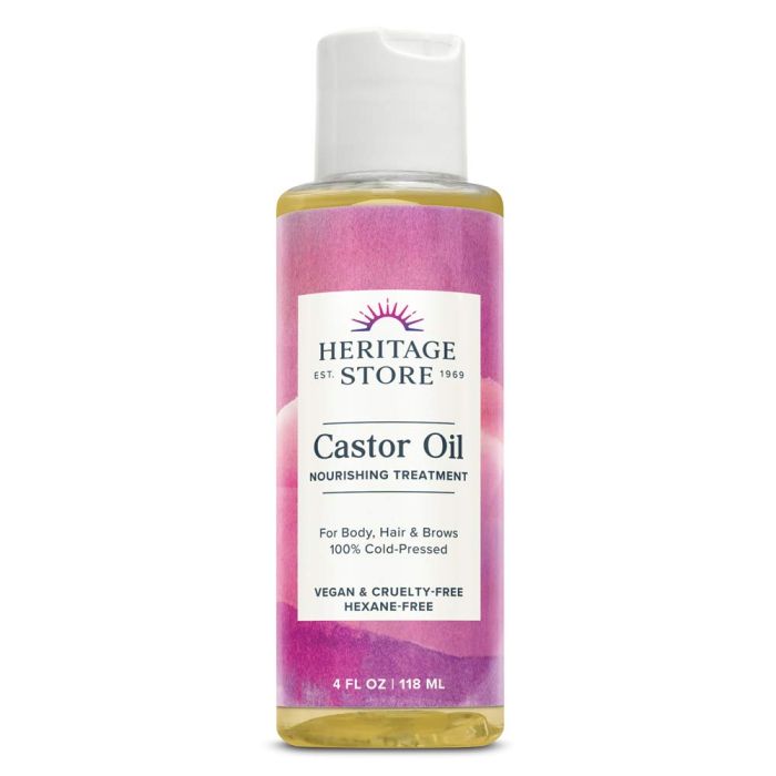 Heritage Store Castor Oil – pure, single-ingredient hair and skin oil