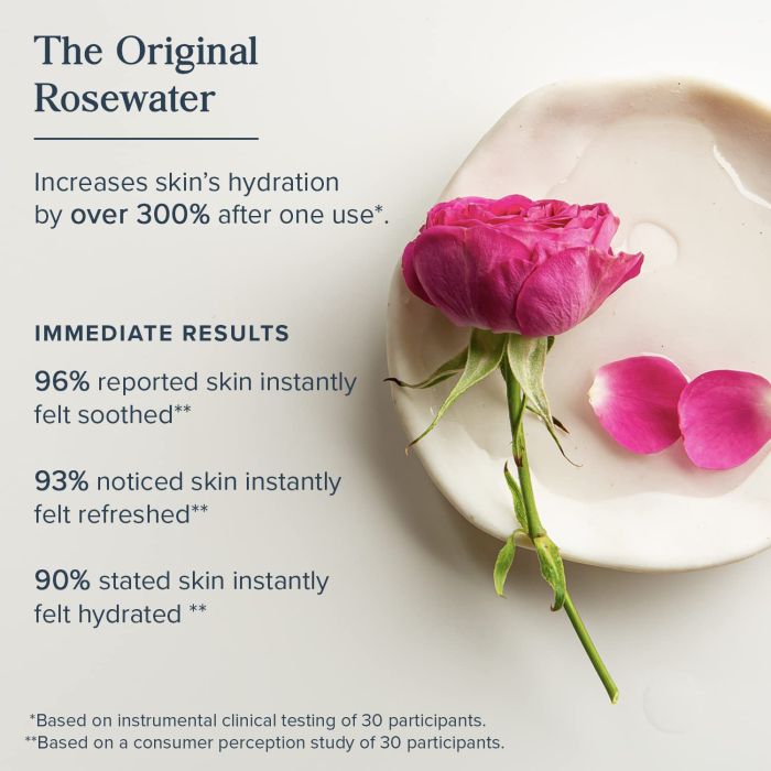 Side label showing ingredients and alcohol-free formula