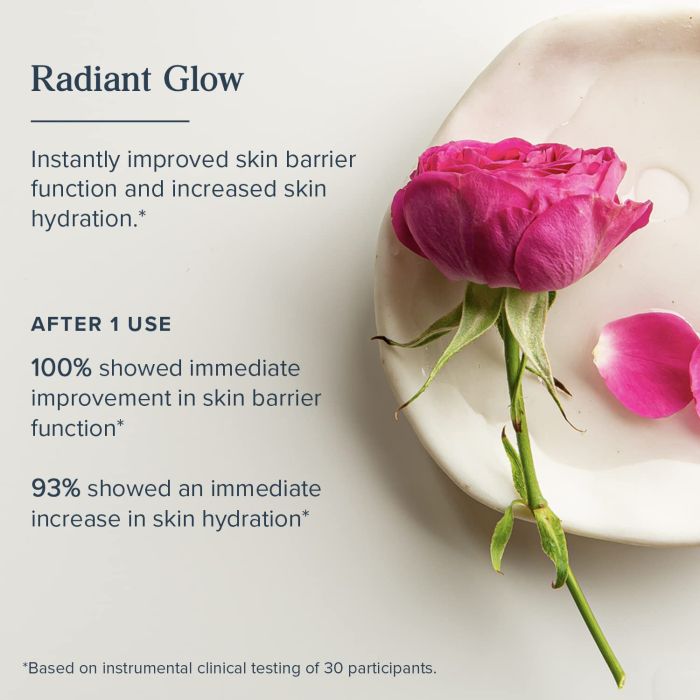 Front view of Heritage Store rosewater serum bottle for daily skin hydration