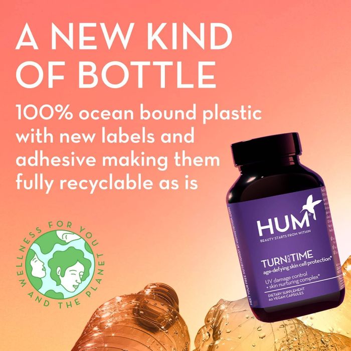 Supplement Facts panel for HUM Turn Back Time – includes Polypodium and Vitamin C