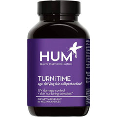HUM Turn Back Time UV Damage Control bottle – antioxidant skin support, 60 vegan capsules