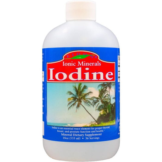 zEidon Ionic Minerals 18 oz iodine dietary supplement, GMP certified, daily thyroid support
