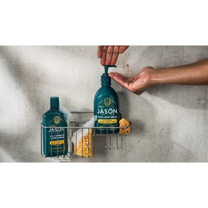 Front label of Jason Men vegan body wash for all skin types