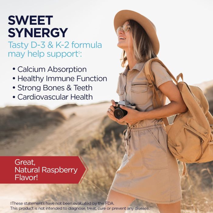 Front label of KAL D3 K2 supplement showing 5000 IU and 60 melt tablets