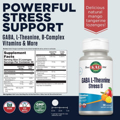 KAL Stress B packaging with vegan and non-GMO certifications