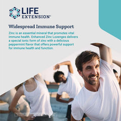 "Peppermint flavored zinc lozenges – fast-dissolving immune support"