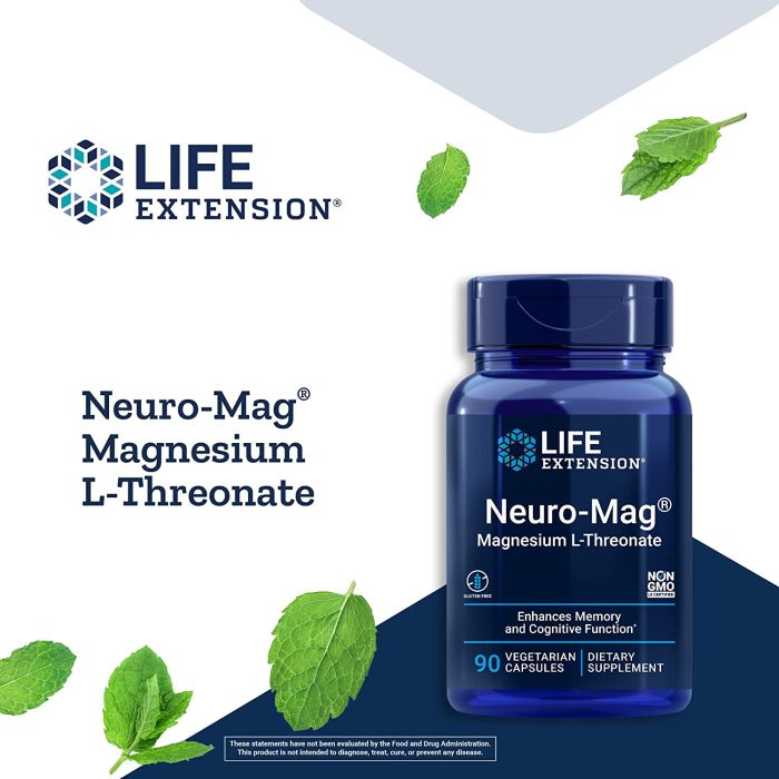 "Supplement Facts for Neuro-Mag – 144 mg magnesium from Magtein per 3-capsule serving"