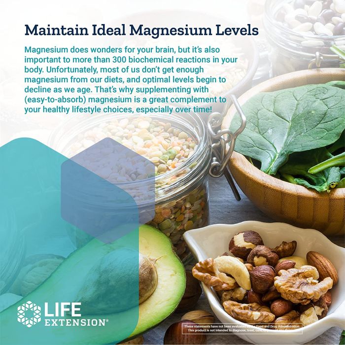 "Life Extension Neuro-Mag Magnesium L-Threonate bottle – cognitive support supplement, 90 capsules"