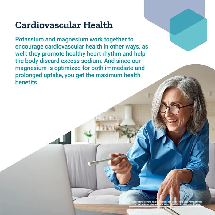 "Label showing supplement facts of Life Extension Potassium with Extend-Release Magnesium"