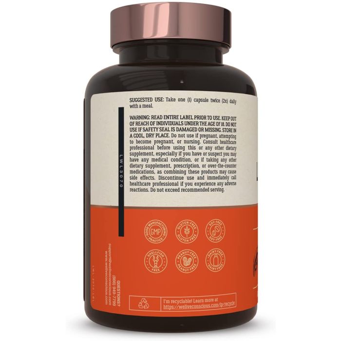 Live Conscious LiverWell Siliphos Milk Thistle Liver Support 60 Caps