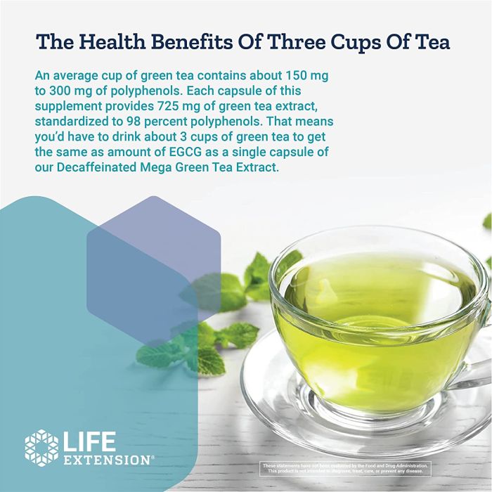 Life Extension Decaffeinated Mega Green Tea Extract bottle

