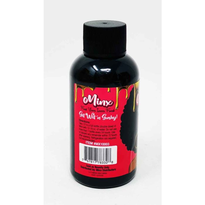 Front of Minx Pink Berry 2 oz shot – single-serve arousal enhancer