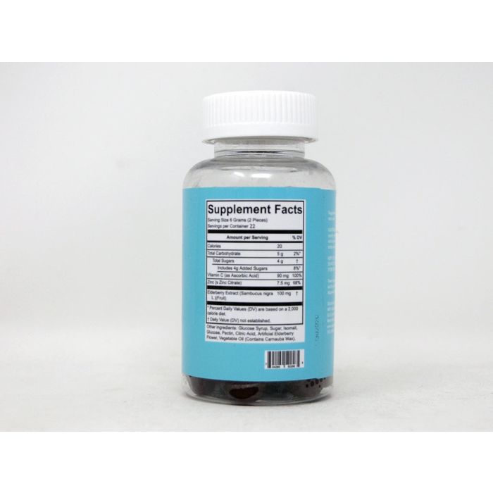 Miracle Prevent Elderberry Zinc Vitamin C 45 Gummies Bottle