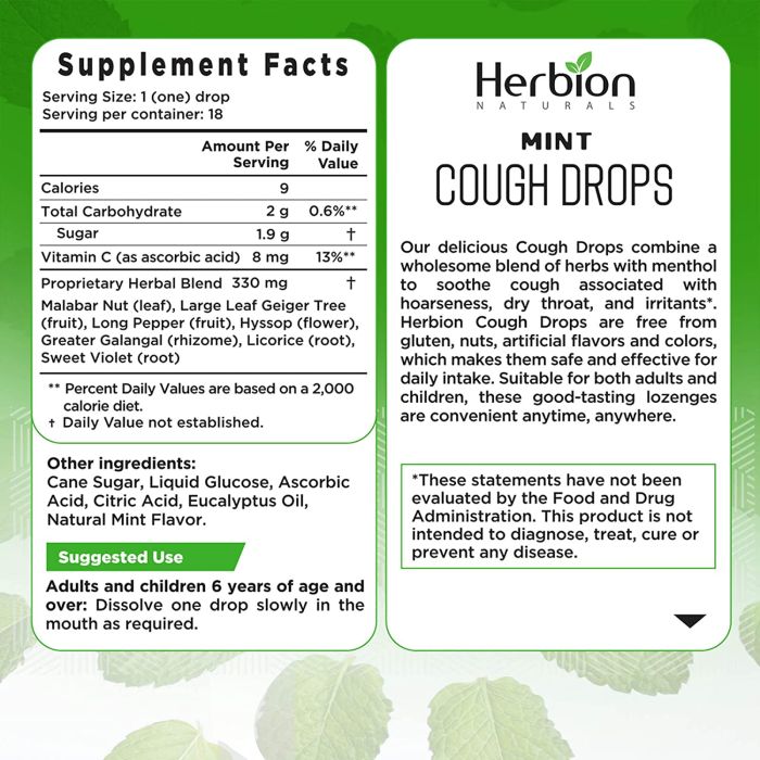Soothing mint flavored sugar

