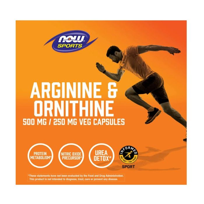 NOW Sports Arginine Ornithine Amino Acids 250 Veggie Caps