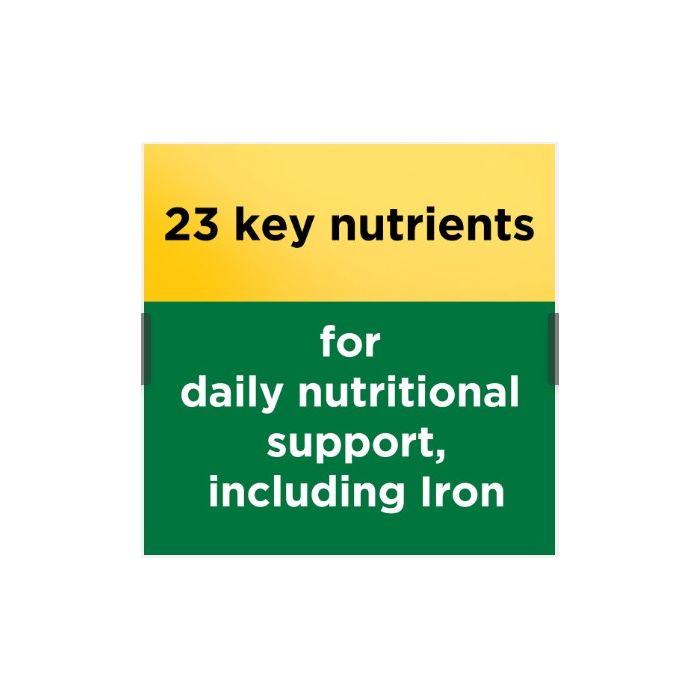 Supplement Facts panel for Nature Made multivitamin – includes vitamins A-K, iron, and folate
