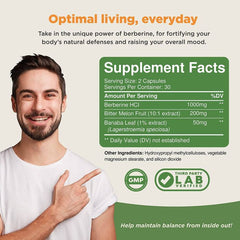 Nature’s Craft vegan Berberine capsules – non-GMO and gluten-free formula