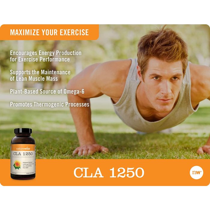 "NatureWise CLA 1250 – Natural weight management support with non-GMO ingredients."