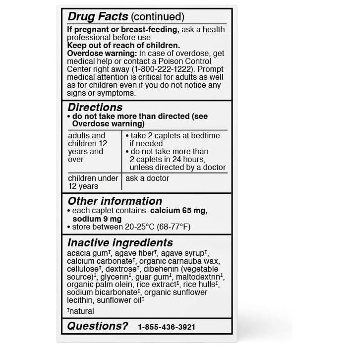 Genexa Acetaminophen PM Extra Strength 50 Caplets Nighttime Sleep Aid